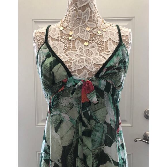 NWT green floral beach pool Maxi Dressby by Lauren Conrad size XS - Picture 3 of 12